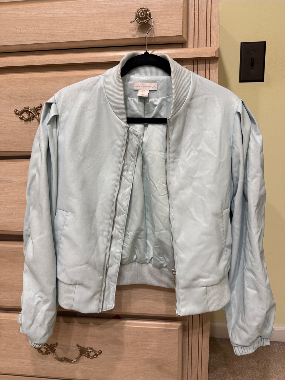 Zara Pale Blue Women's Bomber Jacket